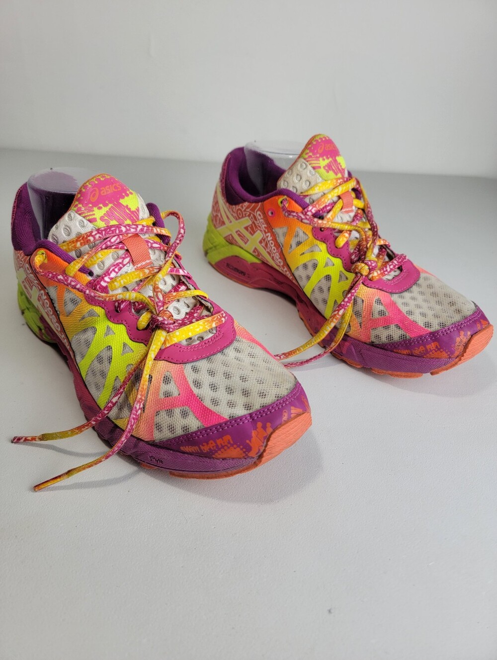 Asics Gel Noosa Tri 9 Multicolor Bright Running Shoes T458N Women's Size 8.5